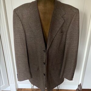 Classic Brown Checkered Blazer